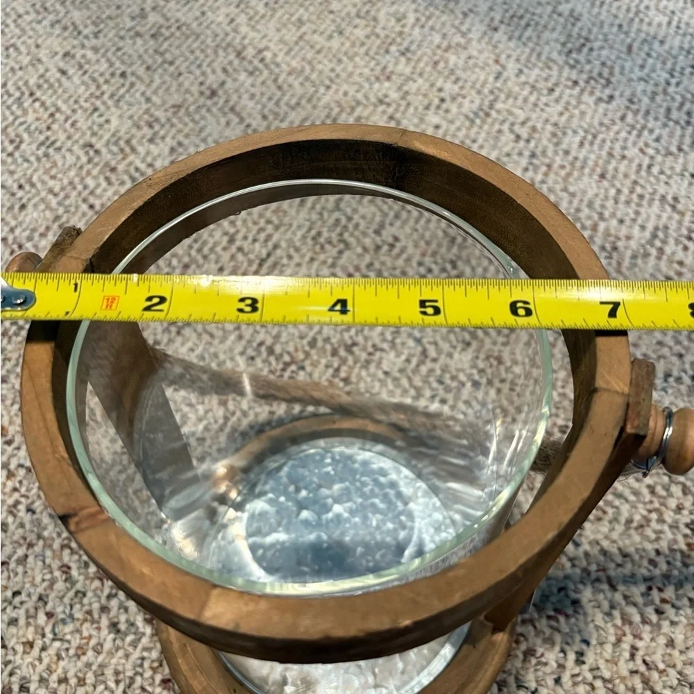 Rustic Brown Glass Hurricane Candle Holder